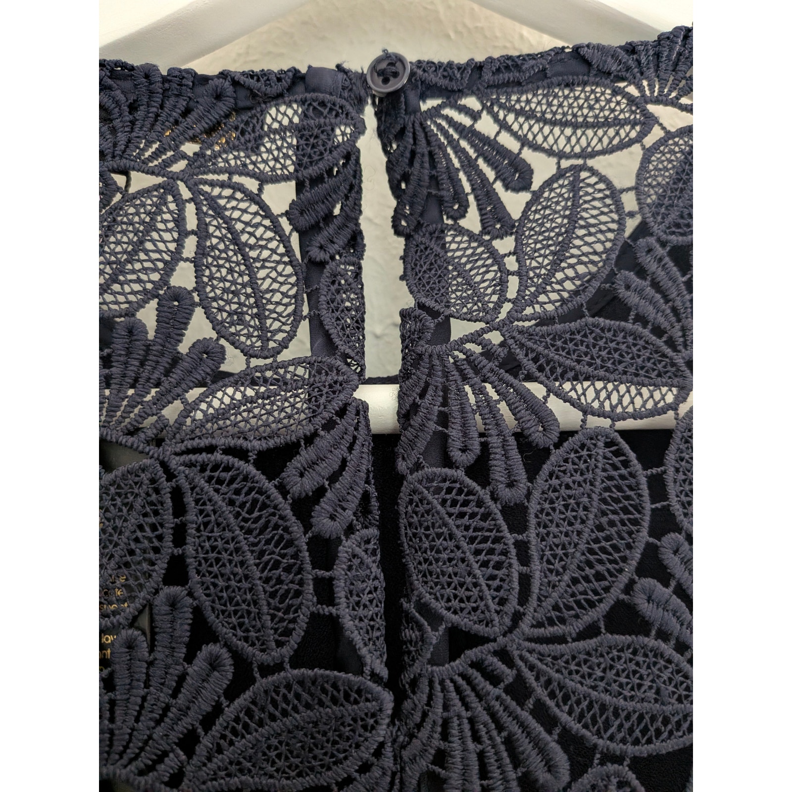 Maje Repine Marine Navy Blue Lace Crepe Mini Dress Size 3 Us Large L Nwt New — image 7 of 8